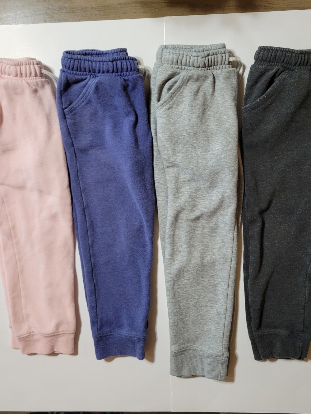 Toddler Girls Jogger Sweatpants Bundle Size 4T Cat & Jack Pink Purple Gray Black
